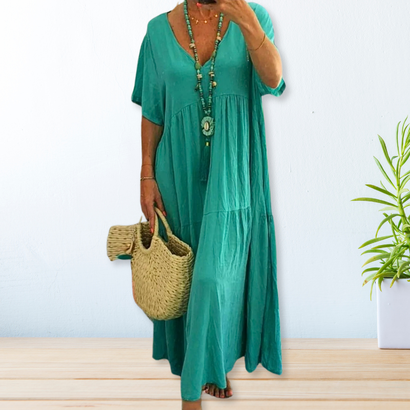 Clover | Kvinders Draperet Elegant Kjole
