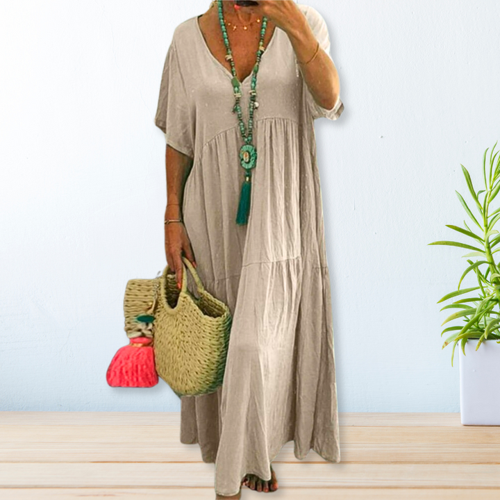 Clover | Kvinders Draperet Elegant Kjole