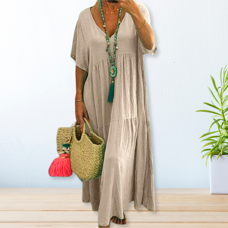 Clover | Kvinders Draperet Elegant Kjole