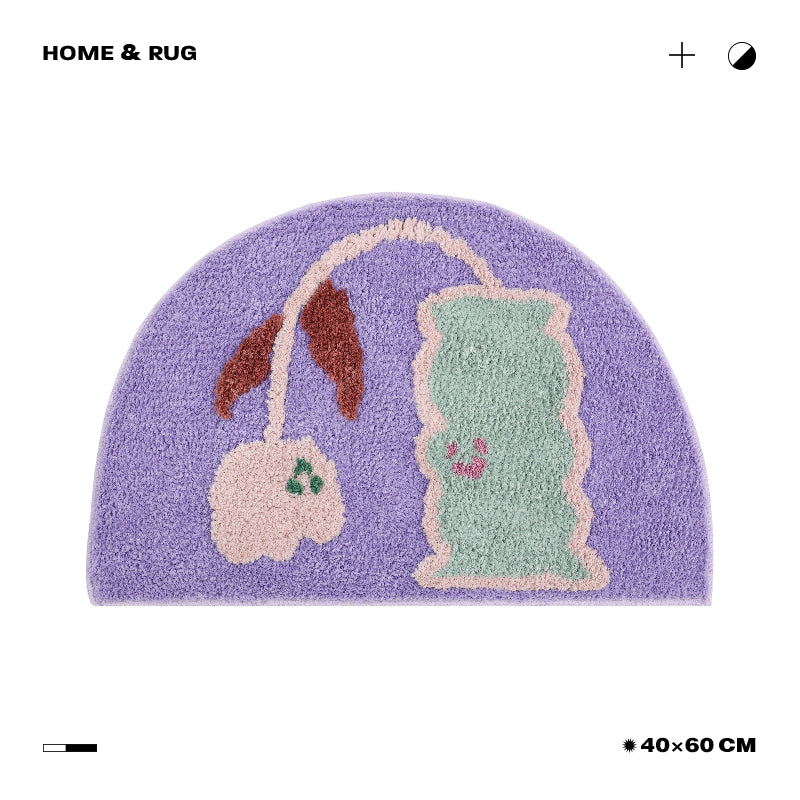 Luksuriøs Blomster Non-Slip Bademåtte med Absorption