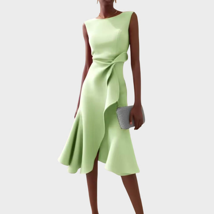 Sheila™ | Draperet Asymmetrisk Midi Kjole