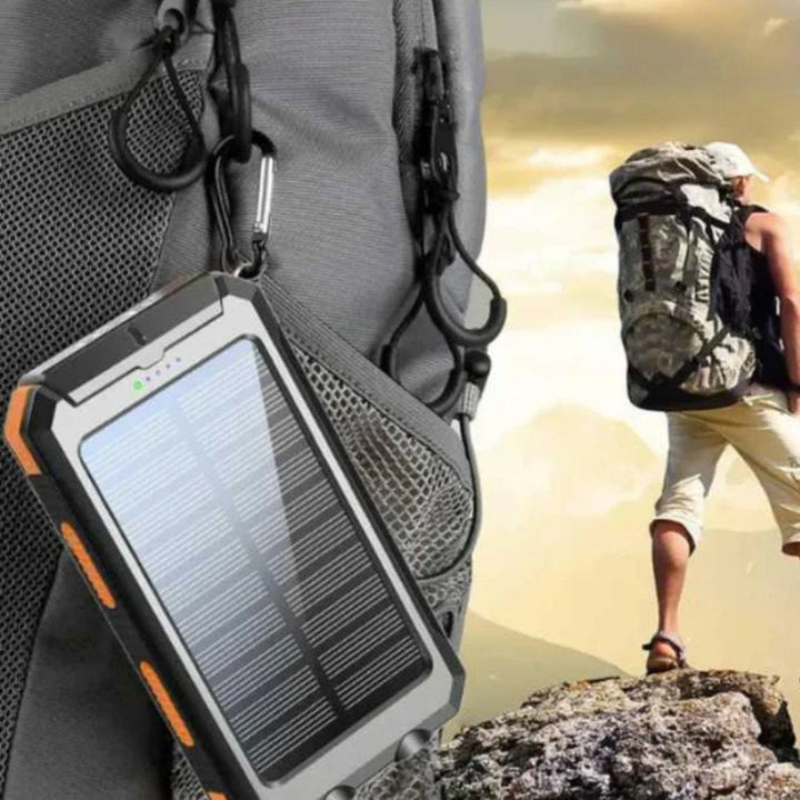 Robust 10.000mAh Solcelle Power Bank med Dobbelt USB-porte