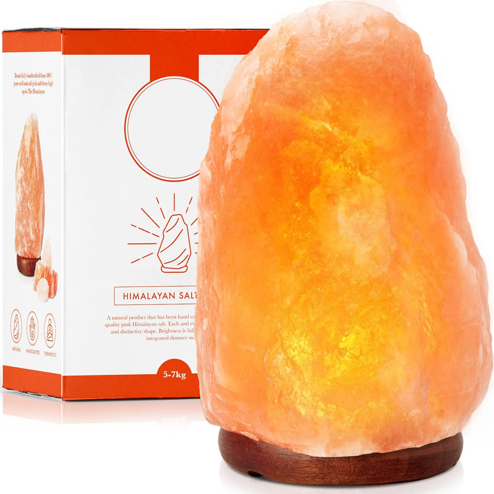 Himalaya Saltlampe med Dæmpningsfunktion i Pink Klippesalt