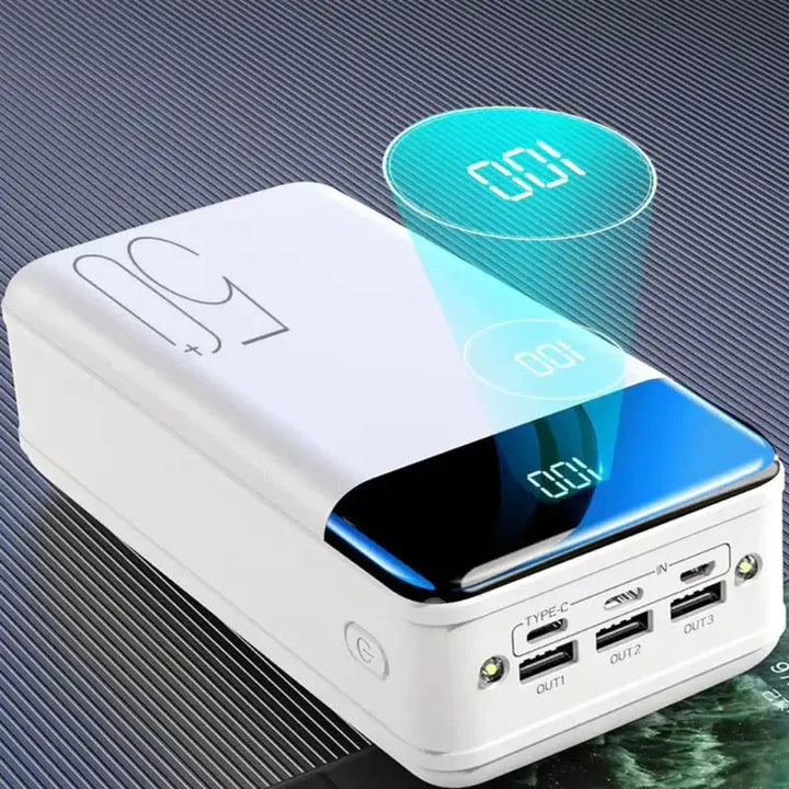 50.000mAh Bærbar Power Bank med Hurtig Opladning