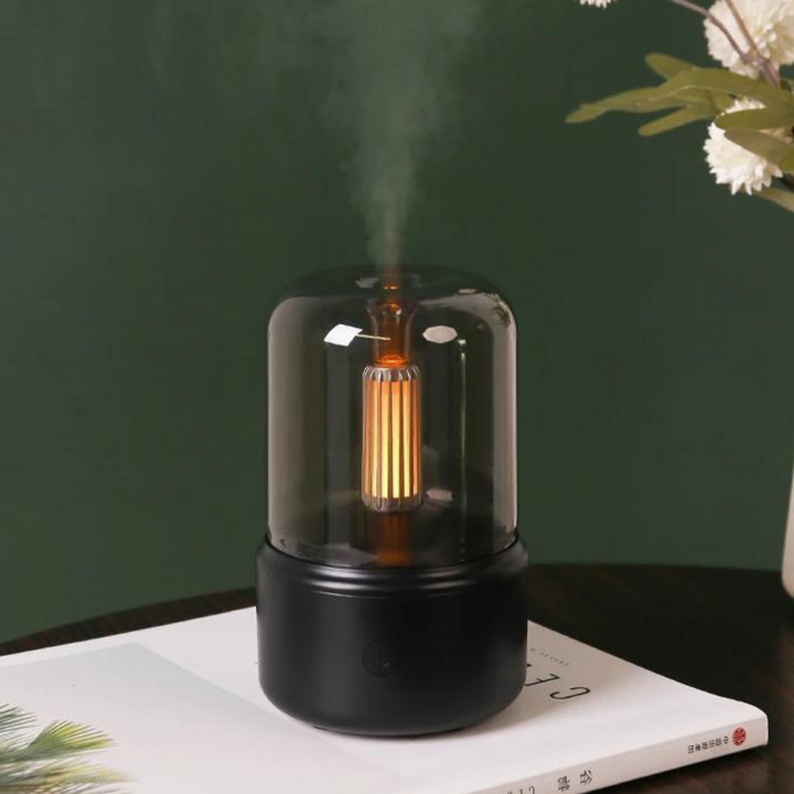 Kompakt Aroma Diffuser med Nattelys og USB-Drev