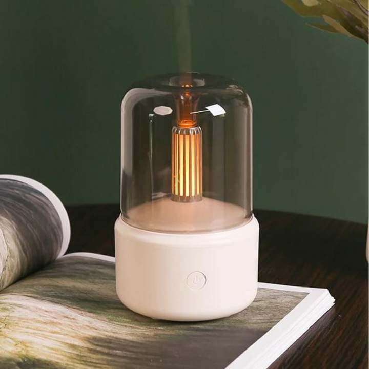 Kompakt Aroma Diffuser med Nattelys og USB-Drev