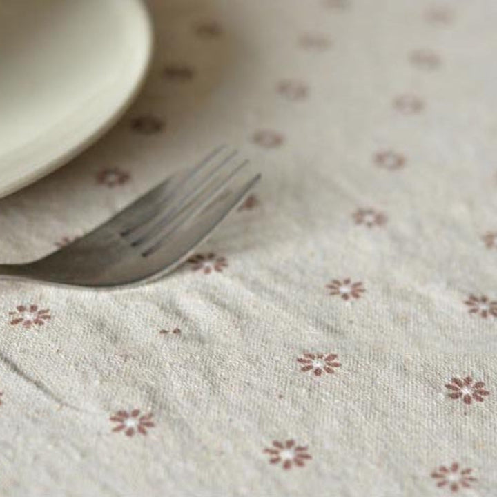Daisy Print Bomulds-Linned Dækkeserviet med Elegant Design