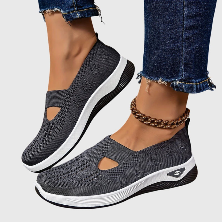 Frieda | Dame Åndbare Slip-On Strik Sneakers