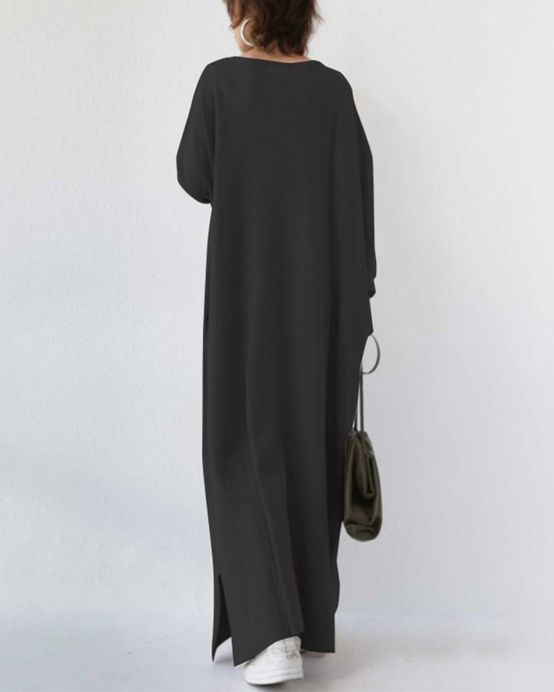 Harriet™ | Elegant Vinter Maxi Kjole til Kvinder med Lange Ærmer