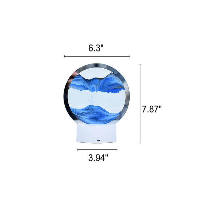 3D Quicksand LED Bordlampe i Glas