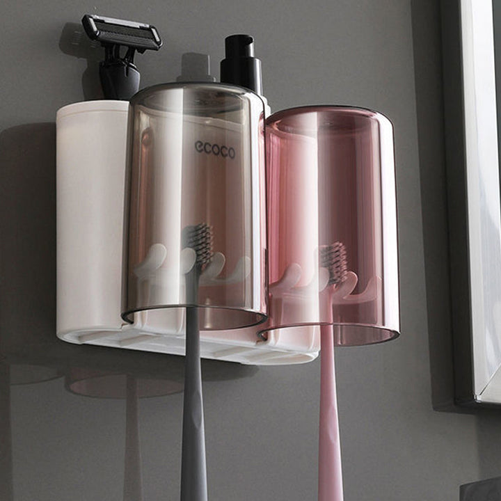 Sugekop Tandbørsteholder i Plastik - Pladsbesparende Design