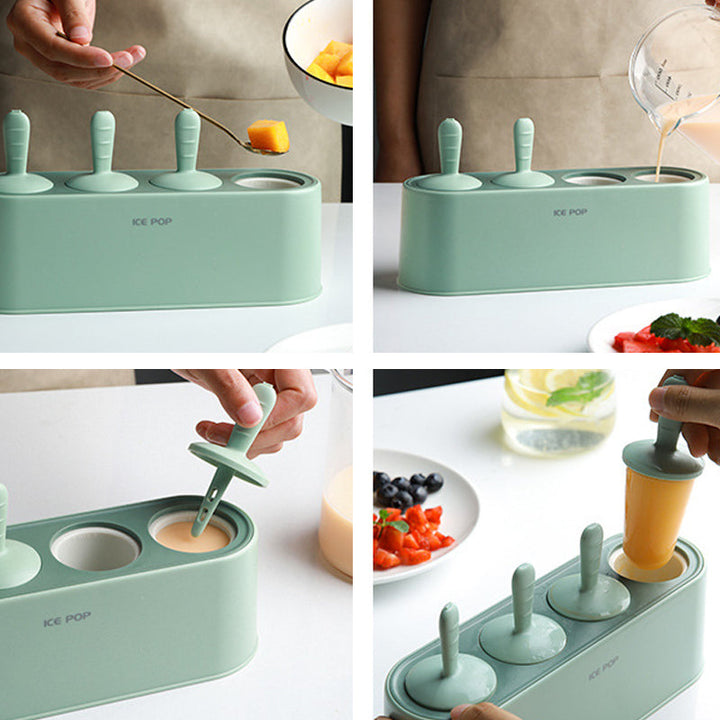 Silikone Popsicle Form Sæt med Fangbakke