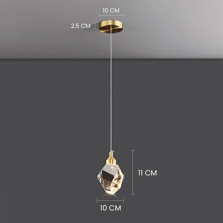 Justerbar LED Pendellampe i Metal og Akryl