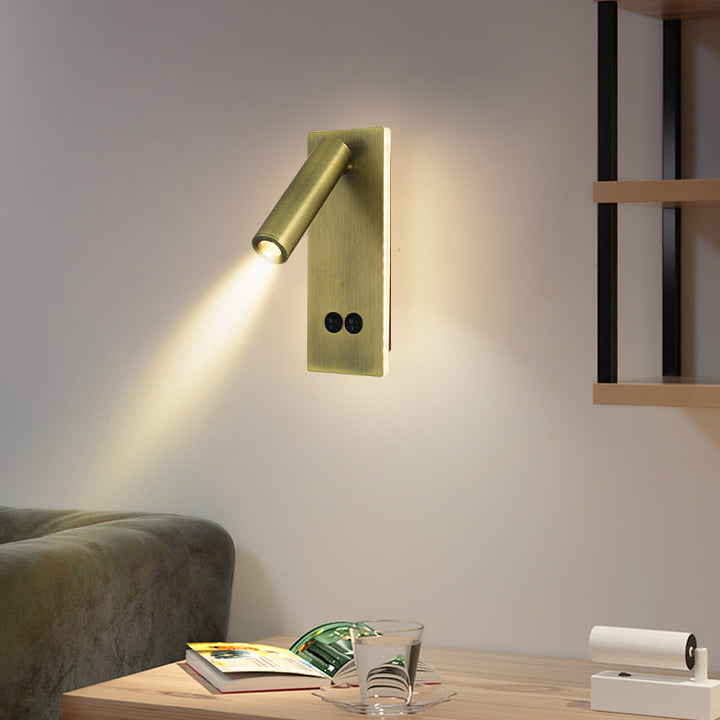 Minimalistisk LED Væglampe i Jern og Aluminium
