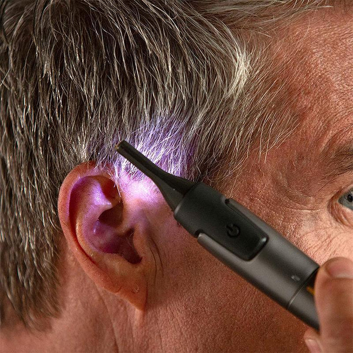 Ultra-slim Mikropræcisions Trimmer til Næse, Ører og Øjenbryn med LED-lys