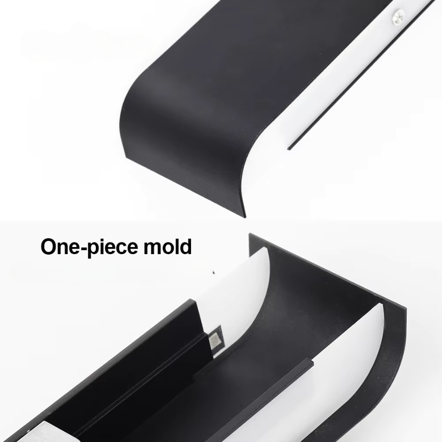 Moderne Væglampe i Børstet Aluminium - Slank Design til Indendørs Belysning