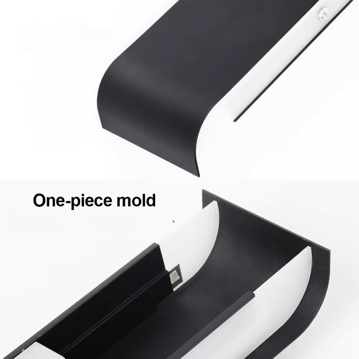 Moderne Væglampe i Børstet Aluminium - Slank Design til Indendørs Belysning