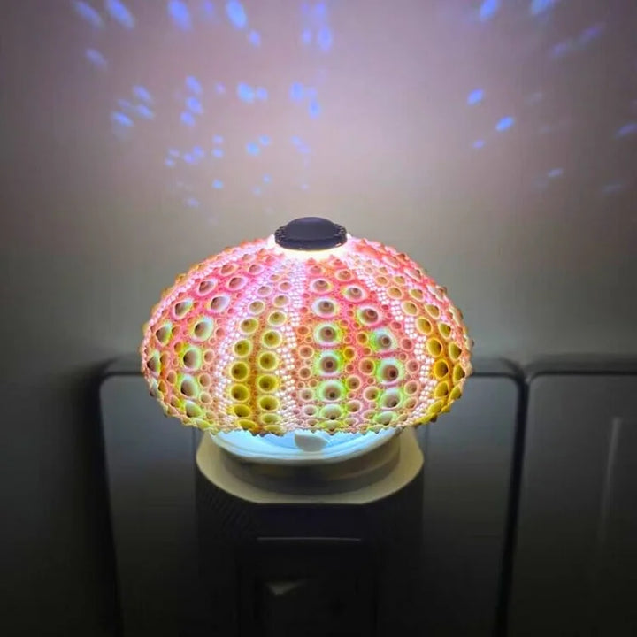 DIY Bordlampe med Naturlig Søpindsvin Skal og Guldbase