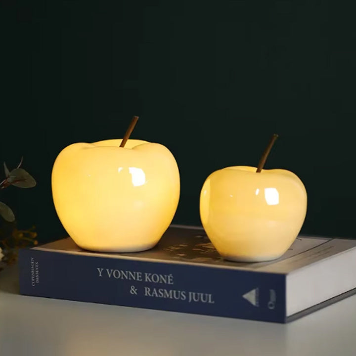 Translucent Apple Natbordlampe med LED-pære