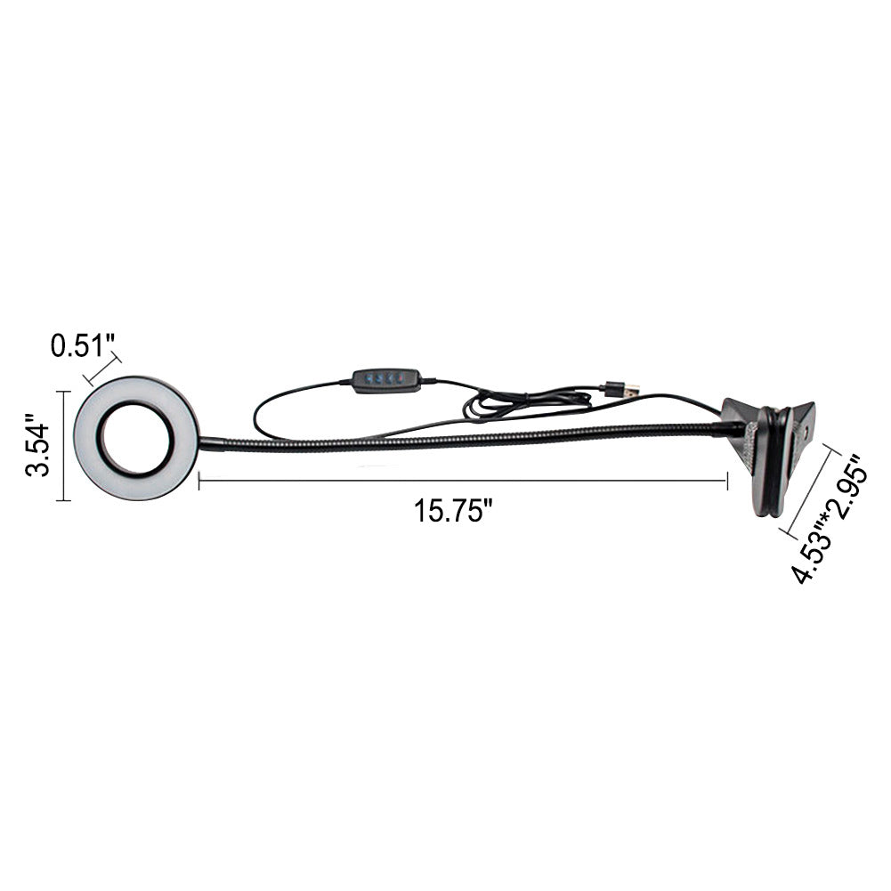 Industriel Clip-On LED Skrivebordslampe i Metal