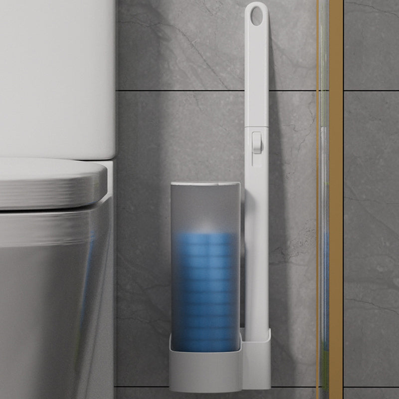 Engangs Toilet Rensebørste Sæt med Svamp Hoveder og Holder