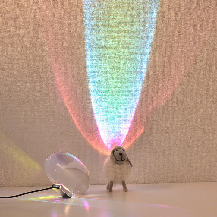 Stilfuld LED Bordlampe med Krystalprojektion
