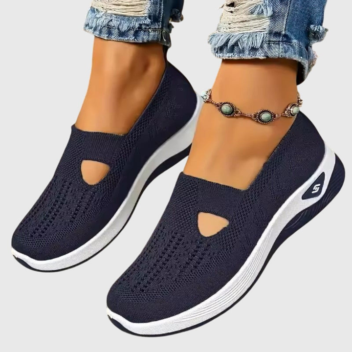 Frieda | Dame Åndbare Slip-On Strik Sneakers