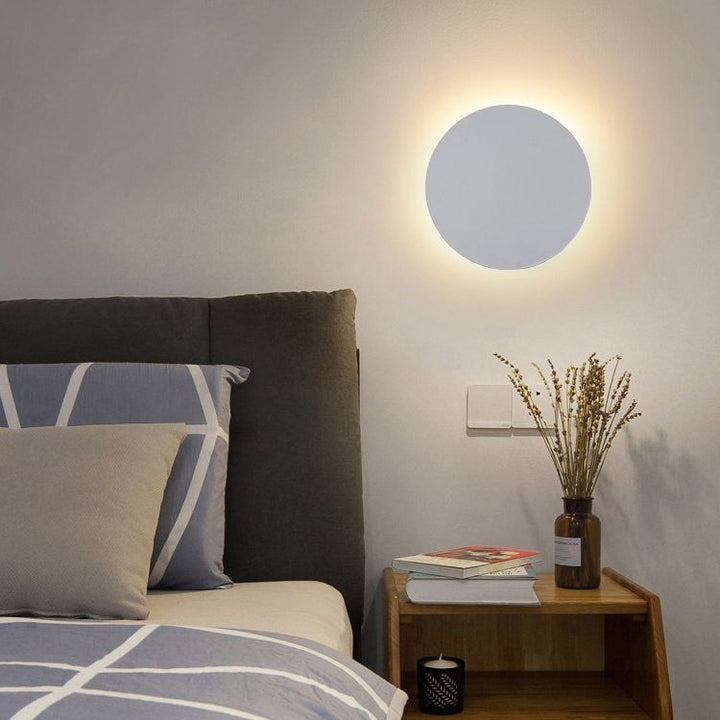 Moderne Rund Metal Væglampe med LED Belysning