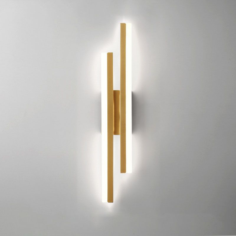 Moderne Sort og Guld LED Væglampe med Justerbar Belysning
