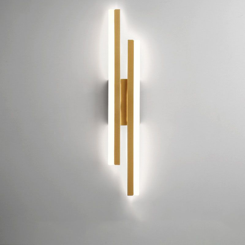 Moderne Sort og Guld LED Væglampe med Justerbar Belysning