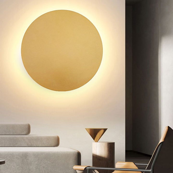 Moderne Rund Metal Væglampe med LED Belysning