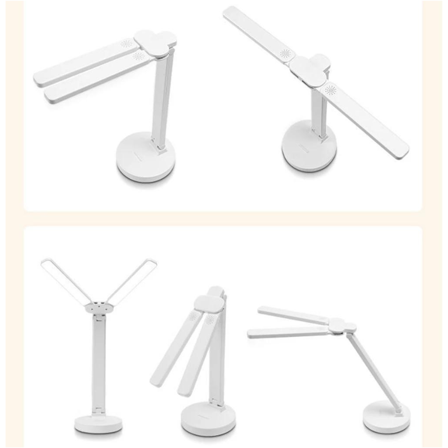 Justerbar Genopladelig LED Skrivebordslampe med Telefonholder