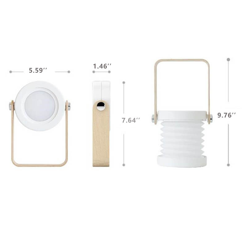 Foldbar Bærbar LED Bordlampe med Touchkontakt og 360° Rotation