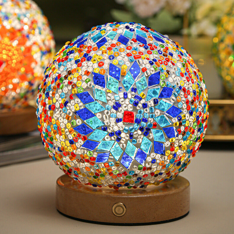 Boheme Bordlampe med USB Opladning og Blødt LED Lys