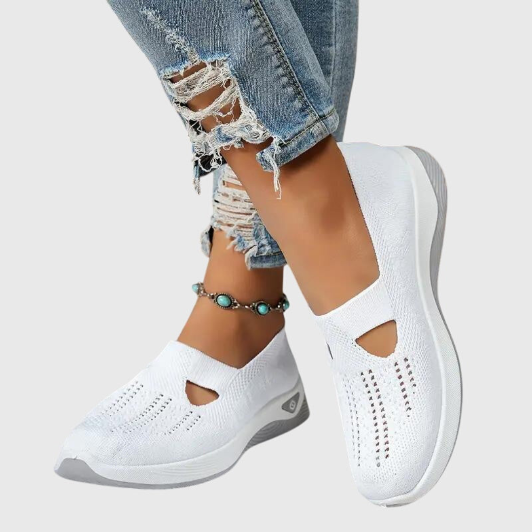 Frieda | Dame Åndbare Slip-On Strik Sneakers