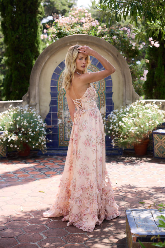 Alexa™ | The Scarlette Dress i Peach Tapestry