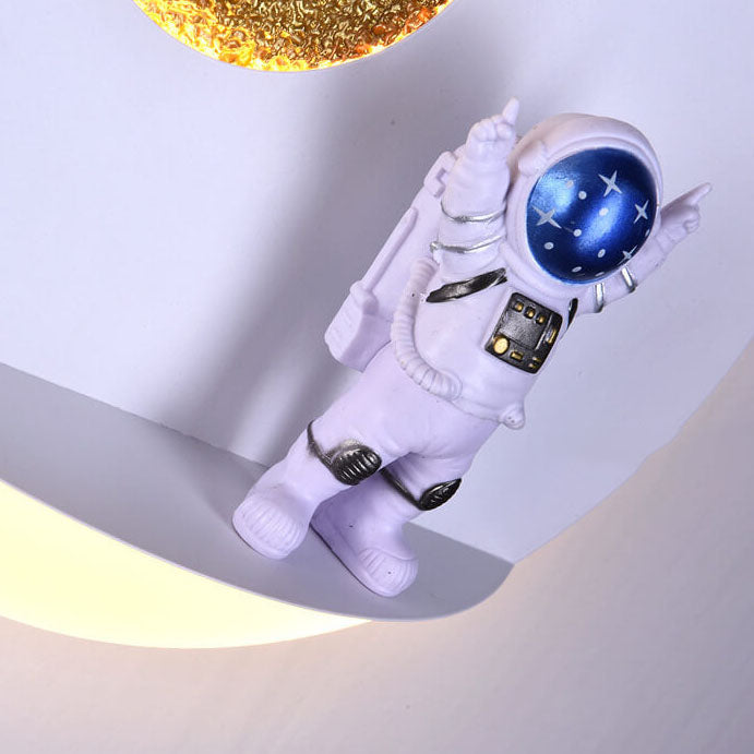 Moderne Astronaut LED Væglampe i Jern og Harpiks