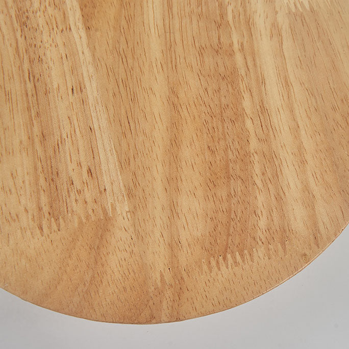 Minimalistisk Træ LED Væglampe i Rund og Oval Form