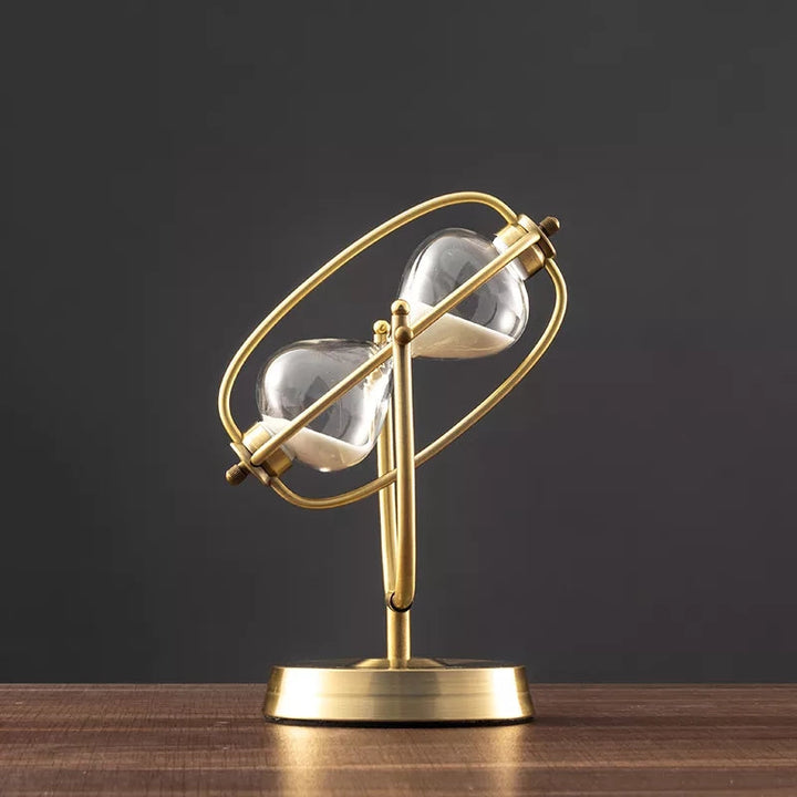 Antik Europæisk Timeglas i Metal og Glas