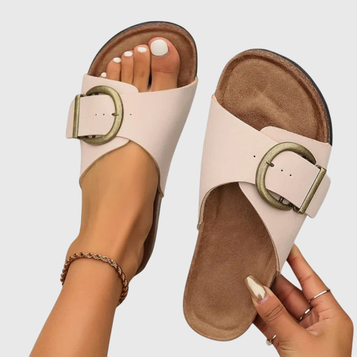 Frieda | Dame Lækre Slip-On Sandaler med Spænde