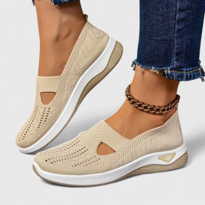 Regine | Dame Slip-On Åndbare Mesh-Gå-Sneakers