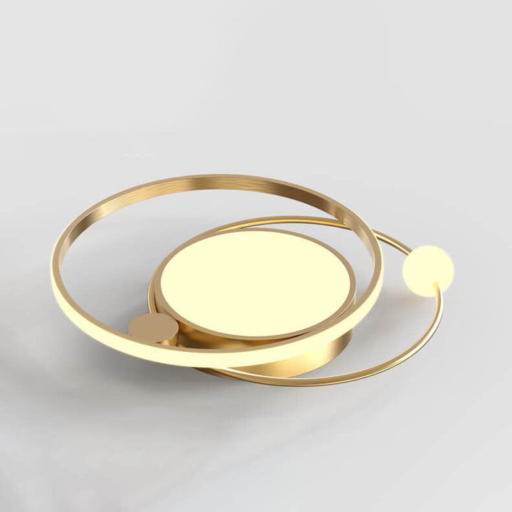 Moderne Rund LED Loftlampe i Sort, Guld eller Hvid