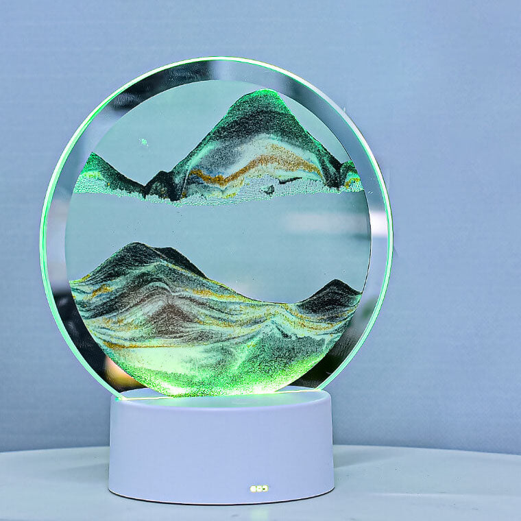 3D Quicksand LED Bordlampe i Glas