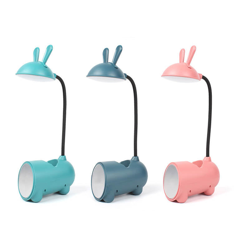 LED Skrivebordslampe med Penneholder og Justerbart Arm