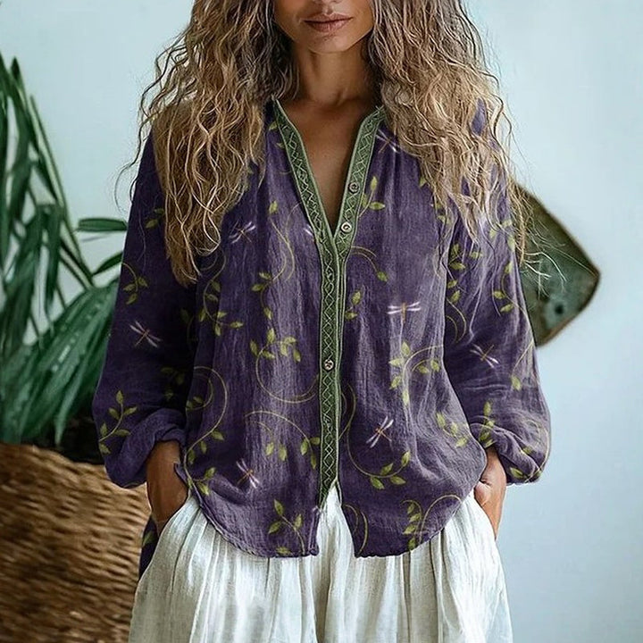 Martha™ | Casual Bluse med Naturprint
