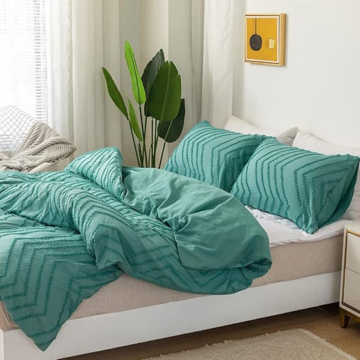 Chevron Mikrofiber Dynecover Sæt med Pudebetræk