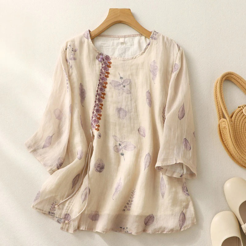 Noy™ | Blomsterprint Afslappet Bluse