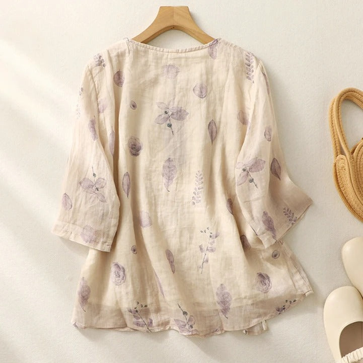 Noy™ | Blomsterprint Afslappet Bluse