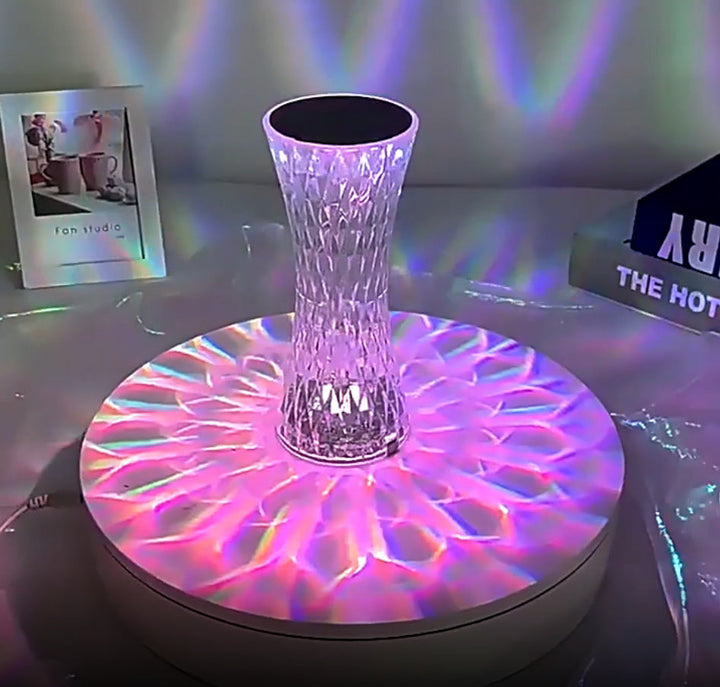 Rosa Berøringsaktiveret Bordlampe med RGB Belysning