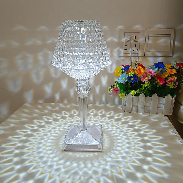 Rosa Berøringsaktiveret Bordlampe med RGB Belysning